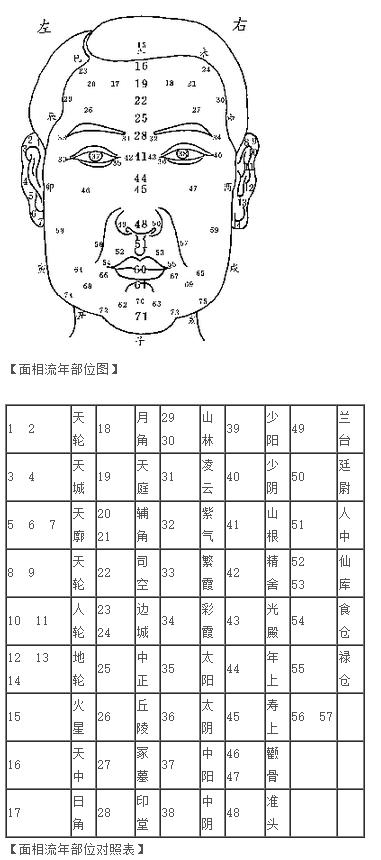 面相学算命图解